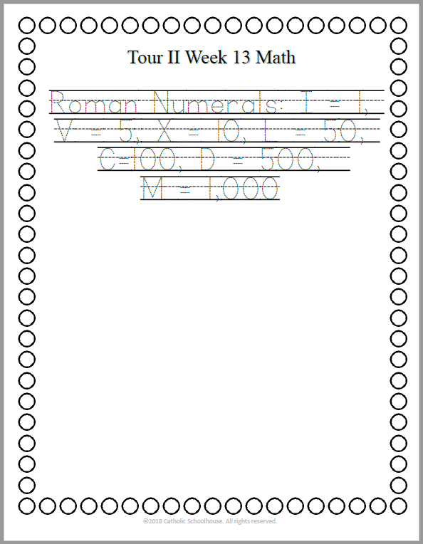 Tour 2 Quarter 3: Copywork and Dictation - Math Printables PDF ...