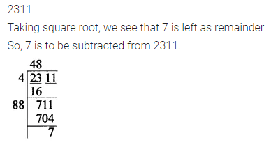 ML Aggarwal Class 8 Solutions for ICSE Maths Chapter 3 Squares and Square Roots Check Your Progress 16