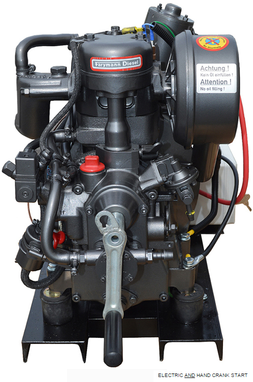 Other types of diesel fuel has a varying density depending on the type of diesel; Farymann 4.3 kW Marine Diesel Generator