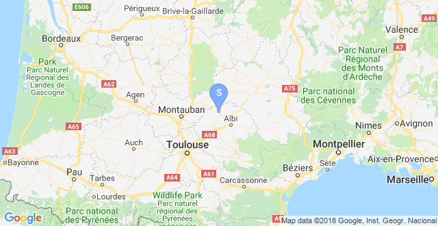 Réduire la légende de la carte. Chambres D'Hotes Cordes Sur Ciel, La Chambre Du Tisserand