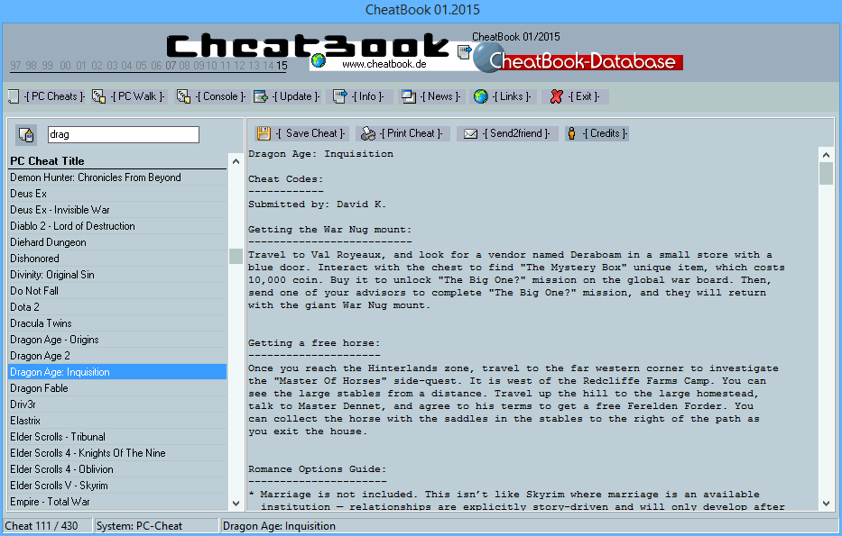 `when you press the grave accent button (the one left of the number 1) on your keyboard, a screen will pop up with the coding to all the actions. Cheatbook Issue 01 2015 January 2015 Cheats Hints And Tips
