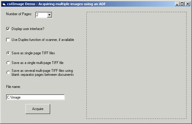 Using a scanner with an automatic document feeder (ADF) from VB6 - The  csXImage ADF Demo explained.