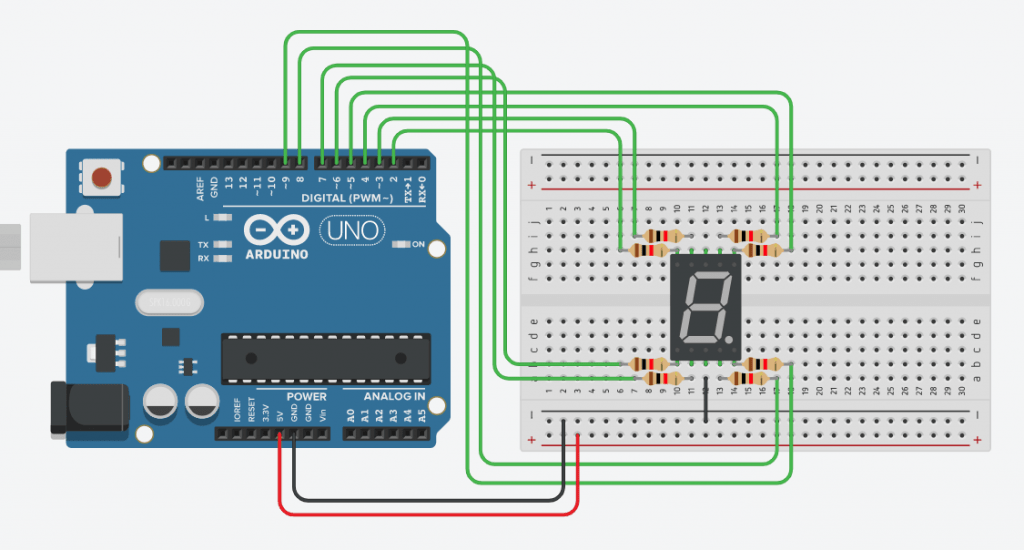4 Digit 7 Segment Display Circuit Diagram