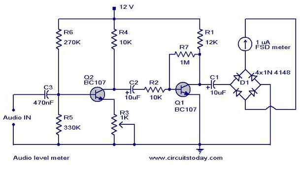 Audio Level Meter Circuit Vu