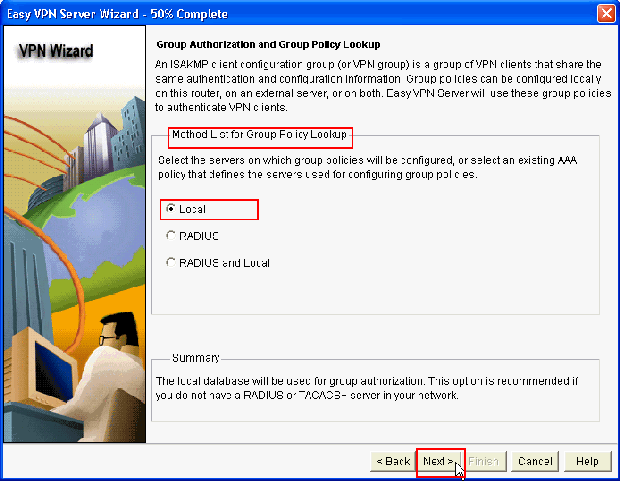 Exemple de configuration d’un routeur IOS en tant que serveur Easy VPN à  l’aide de Configuration Professional - Cisco