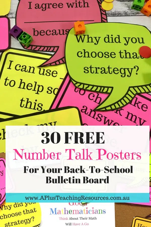 Printable math worksheets that help students learn how to count and use money. 30 Free Number Talks Math Posters Classroom Freebies