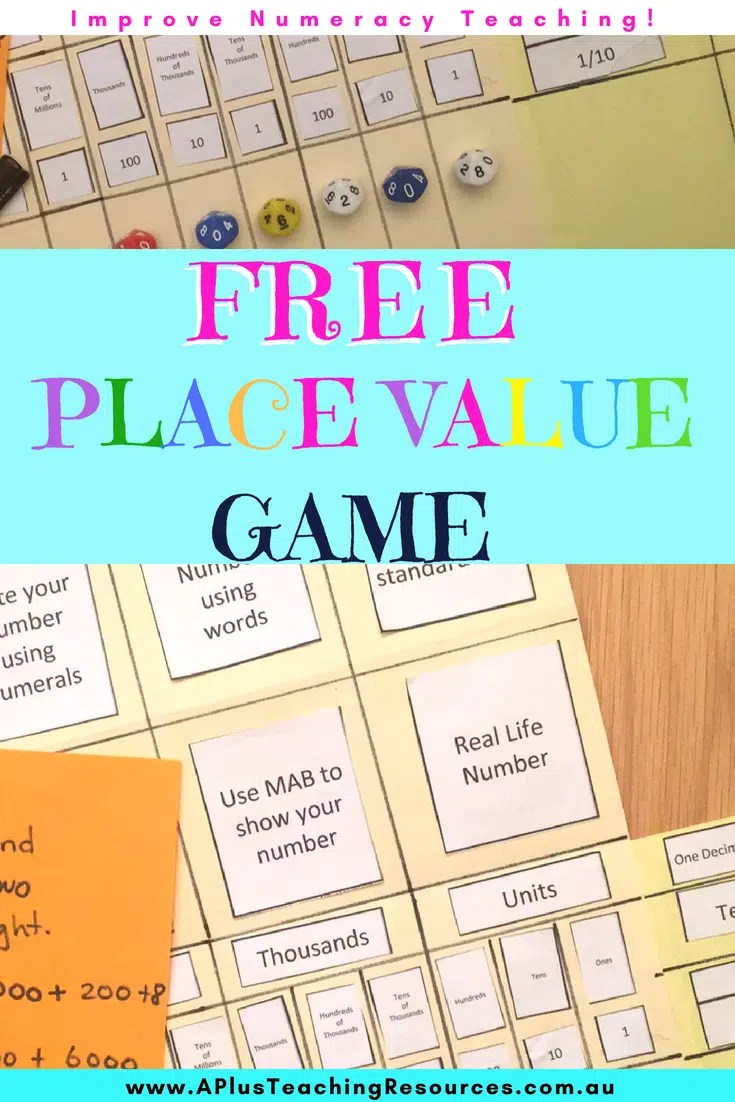 Both of these games, going to boston & pig, are great games to . Free Place Value Dice Game To Make Math Fun Classroom Freebies