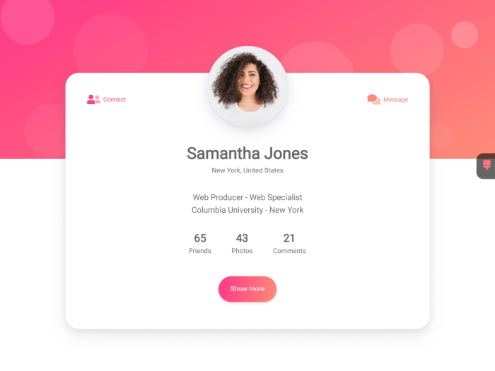 Best Practices of Designing a User Profile Page