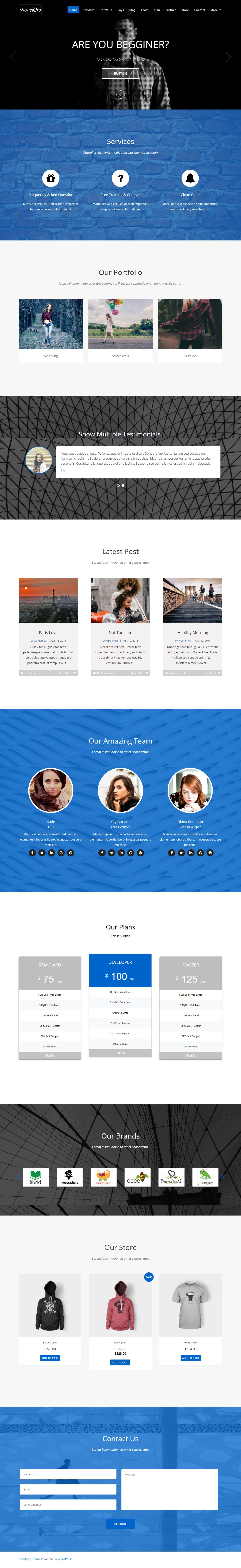Free wordpress themes allow customizing the website design, page layouts, add wordpress plugins, and support fusion with any bootstrap html css template. NovelPro - One Page WordPress Theme by Themehunk | Codester