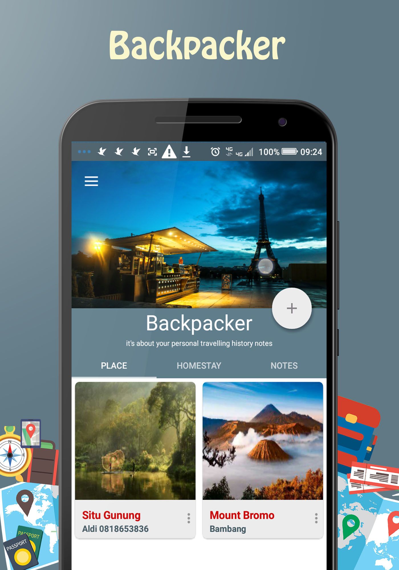Animation in android apps is the process of creating motion and shape change. Backpacker - Android Travel App | Codester