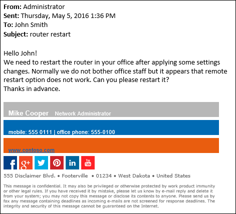 Generally permits electronic signatures in all u.s. Examples Of Use Insert Different Signatures For New Mail And Replies Forwarded Messages Codetwo Exchange Rules Pro User S Manual