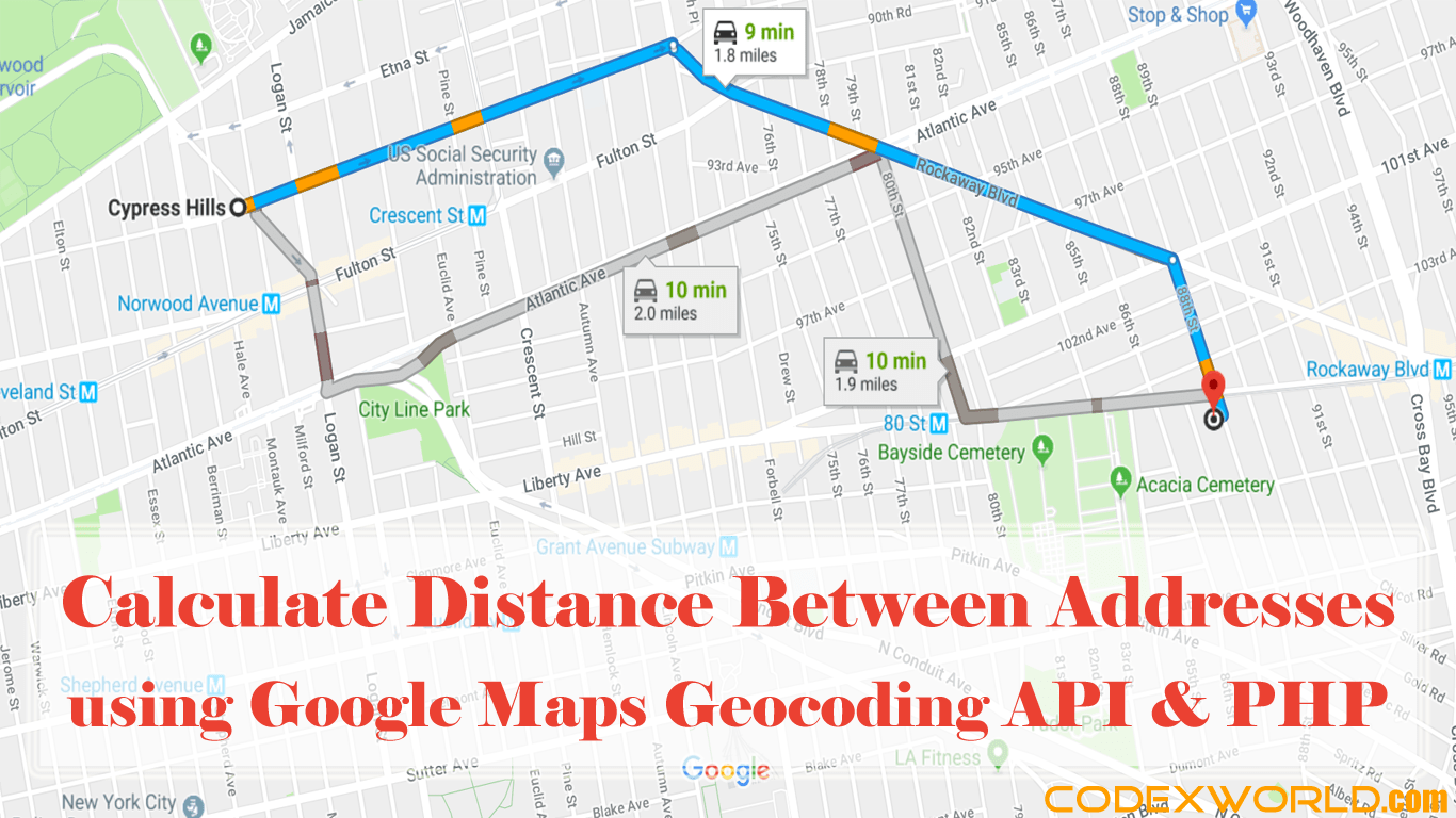 Google Maps Driving Distance Calculator Api