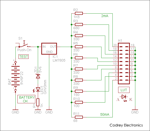 Led Testing Circuit Circuit Diagram