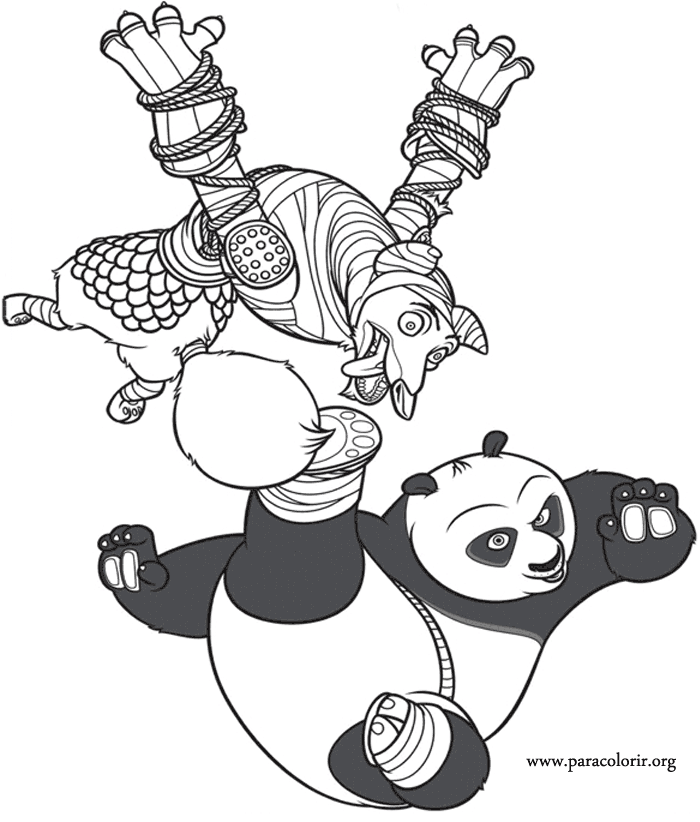 Huge collection of kung fu panda printable colouring pages online for free. Kung Fu Panda Po Fighting Against Boss Wolf Kung Fu Panda 2 Movie Coloring Page