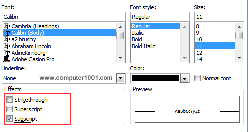 Cara membuat pangkat atas dan bawah di excel · 1. Cara Memberi Format Superscript Dan Subscript Di Excel Computer 1001