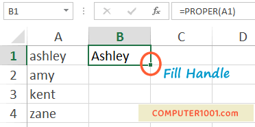 Cara Merubah Huruf menjadi Huruf Kapital atau Kecil di Excel – Computer 1001