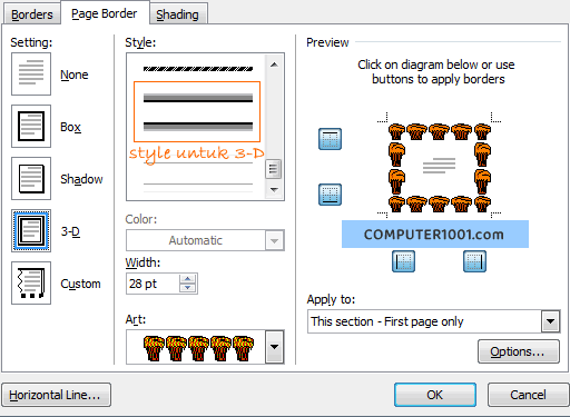 5 Tips dan Trik Membuat Page Border di Word – Computer 1001
