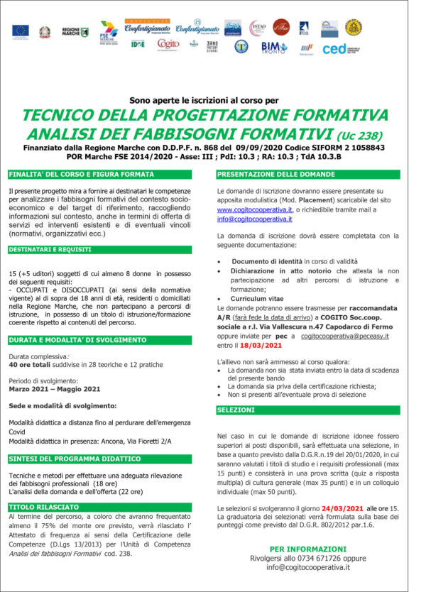 Tecnico Della Progettazione Formativa” Il Corso Della Cooperativa Cogito – Comunità Di Capodarco 834_x_600_jpg