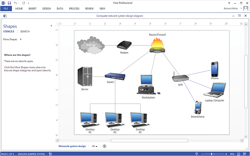 You can now draw venn diagram with visual paradigm's online venn diagram editor. Create A Visio Network Diagram Conceptdraw Helpdesk