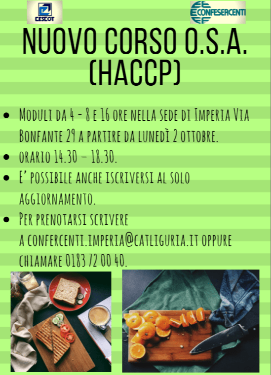 Confesercenti Imperia: Corso O.s.a Haccp - Confesercenti Nazionale 761_x_549_png