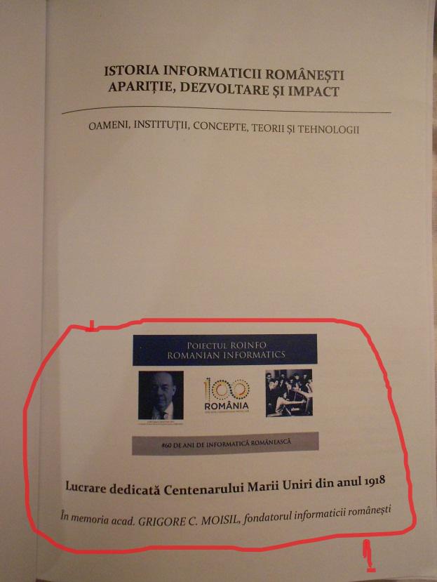 O Istorie DiletantÄ A Informaticii Romanesti PromovatÄ Sub Egida Academiei Romane 2019 Contributors