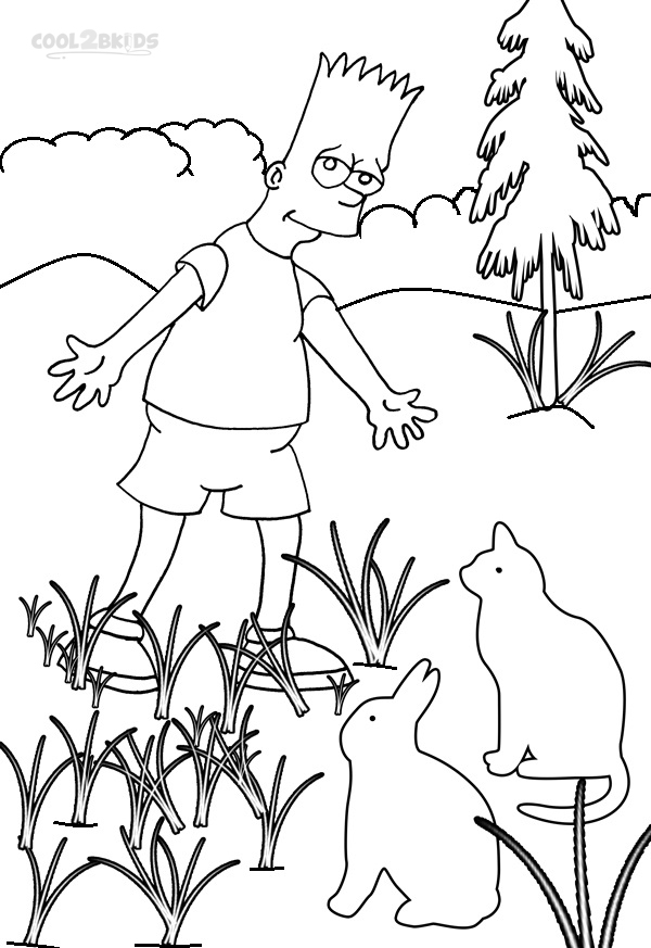 printable the simpsons coloring pages for kids