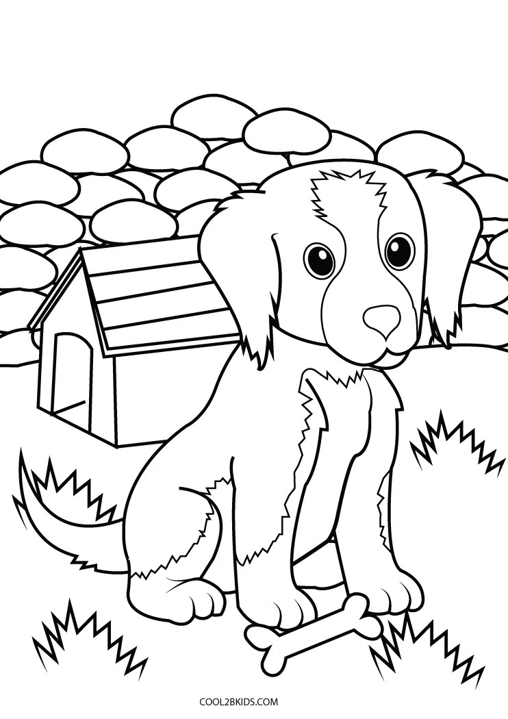 printable puppy coloring pages for kids