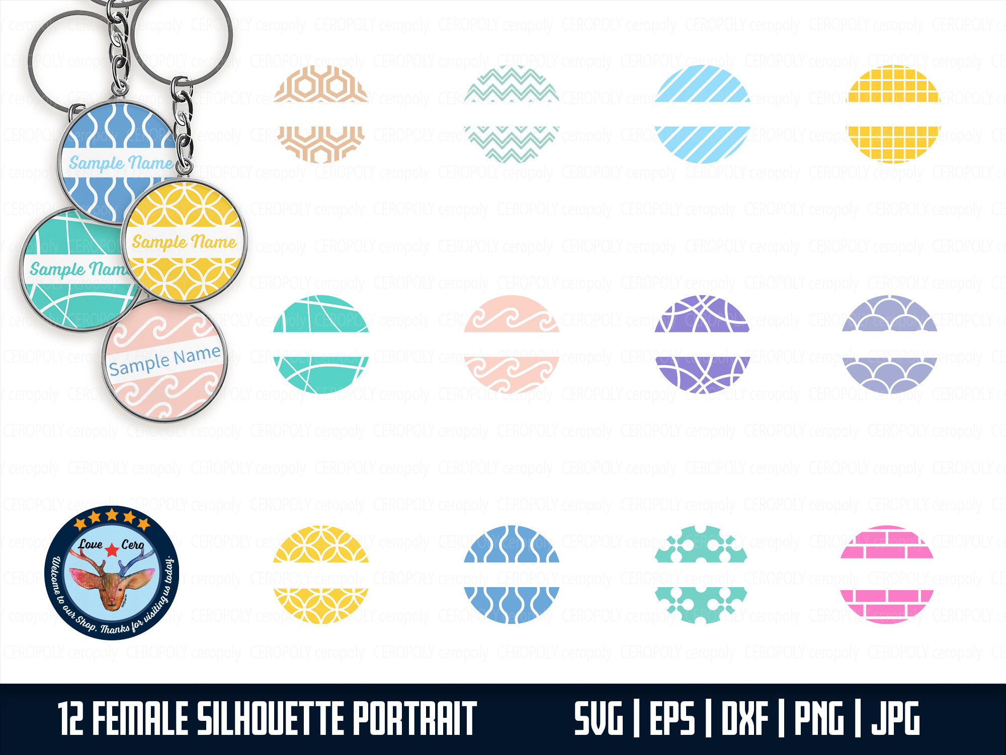 Svg can be used for banners, cards, patterns, scrapbooking, party . Keychain Monogram Round Pattern Svg Graphic By Ceropoly Creative Fabrica