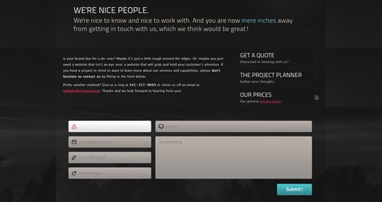 20 Ejemplos Excelentes De Formularios En Diseno Web Creativos Online