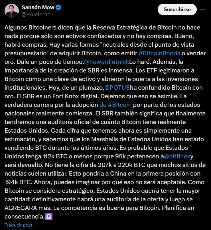Saylor l'a applaudi, Mow demande plus et le débat communautaire sur la réserve de Bitcoin pour les États-Unis. Saylor l'a applaudi, Mow demande plus et le débat communautaire sur la réserve de Bitcoin pour les États-Unis.