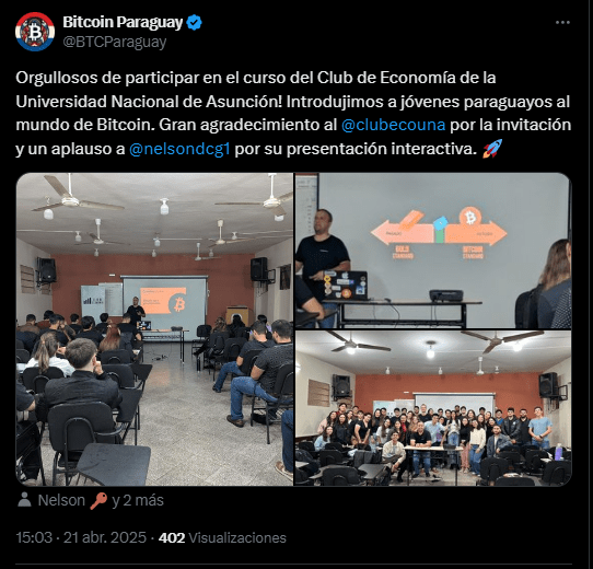 Les jeunes paraguayens dans une classe sur Bitcoin.