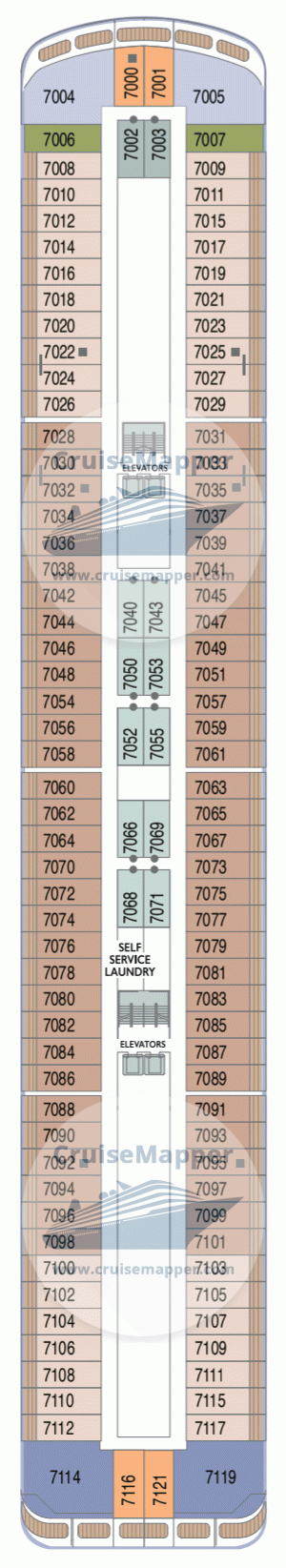 View azamara journey deck plan . Azamara Journey deck 7 plan | CruiseMapper
