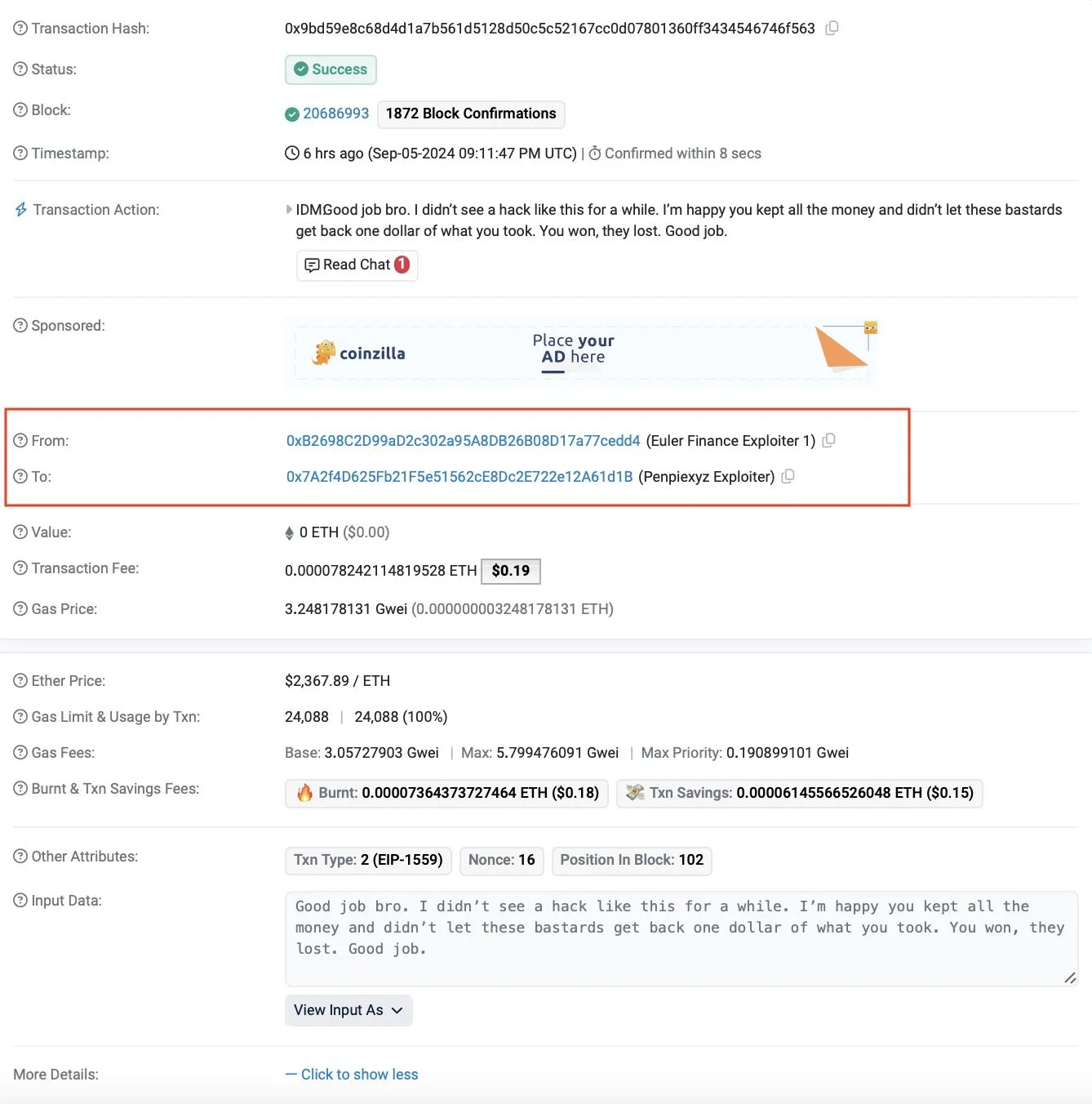 Peckshield: WazirX Hacker Moves $11M to Tornado & Other Transactions Peckshield reports WazirX hacker moves $11M to Tornado among other laundering
