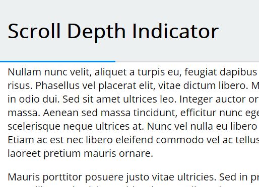 Pure CSS Scroll Depth Indicator