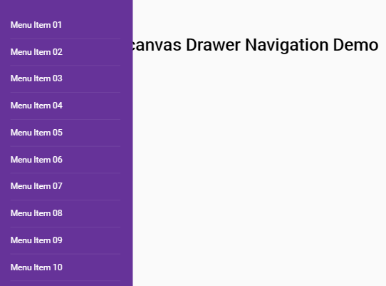 Html And Css Only Off Canvas Drawer Navigation Css Script