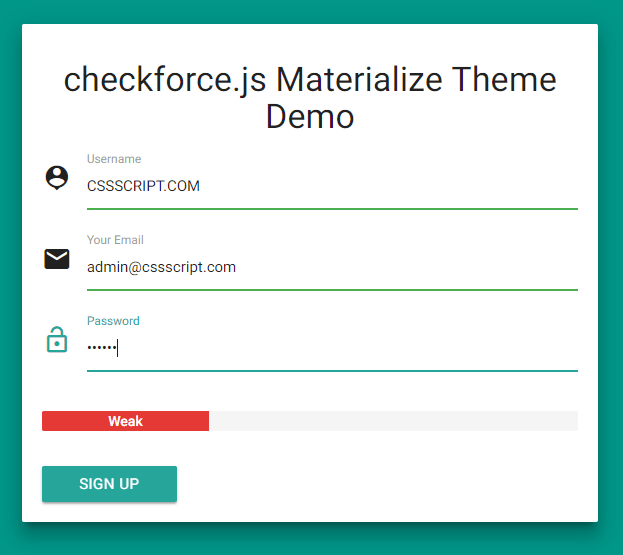 Test Password Strength While Typing – checkforce.js