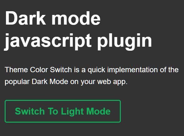 Dark Mode Switcher In Vanilla JavaScript - Theme Color Switch | CSS Script