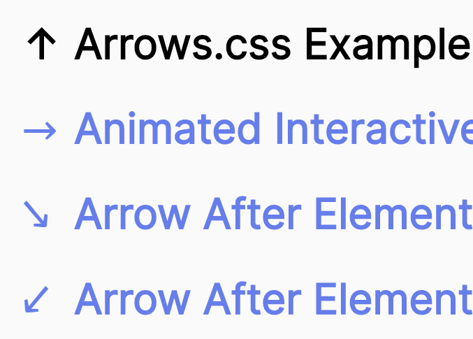 Animated Directional Arrows In CSS - Arrows.css | CSS Script