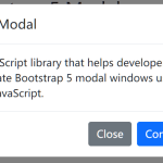 Tiny Bootstrap 5 Modal Generator - BS5ModalJS