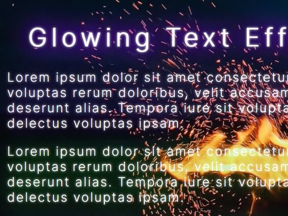 Glowing Text Effect In Pure CSS | CSS Script