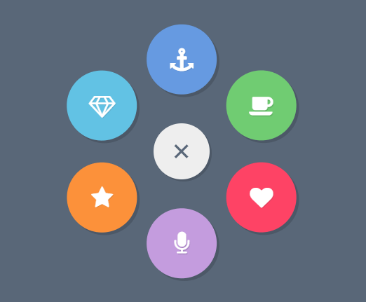 Beautiful Radial Popup Menu With JavaScript And CSS | CSS Script