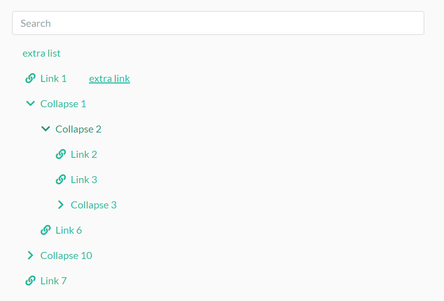 Searchable Navigation Tree For Bootstrap 5