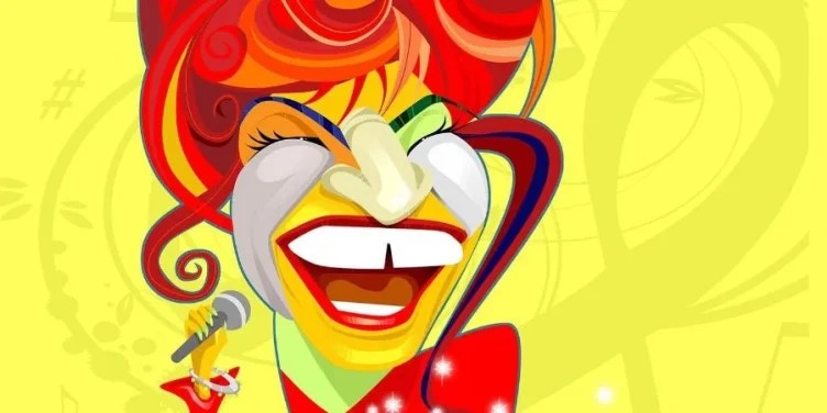 Una caricatura de Celia Cruz, realizada por el artista EDO Sanabria