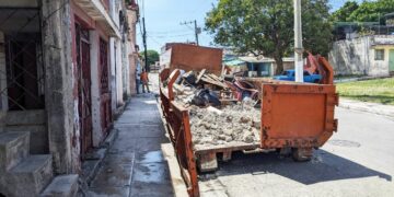 Escombros del derrumbe