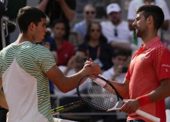 Carlos Alcaraz y Novak Djokovic, US Open