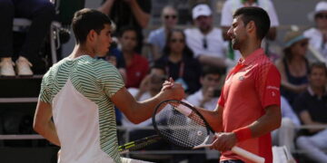 Carlos Alcaraz y Novak Djokovic, US Open