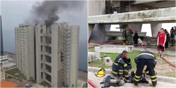 Incendio en edificio Girón (Foto: Cubanet)