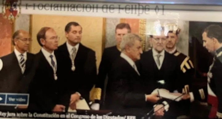 Teófilo de Luis Rodríguez en la proclamación del rey Felipe VI