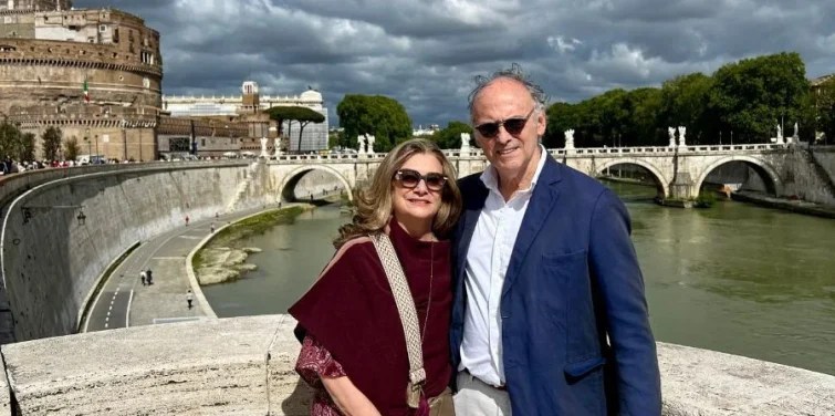 Carlos García-Ordoñez Armiñán y su esposa, María Moreno, en Roma