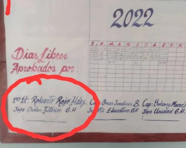 Roberto Javier Rojo Hernández, presentado como jefe de Orden de Guamajal